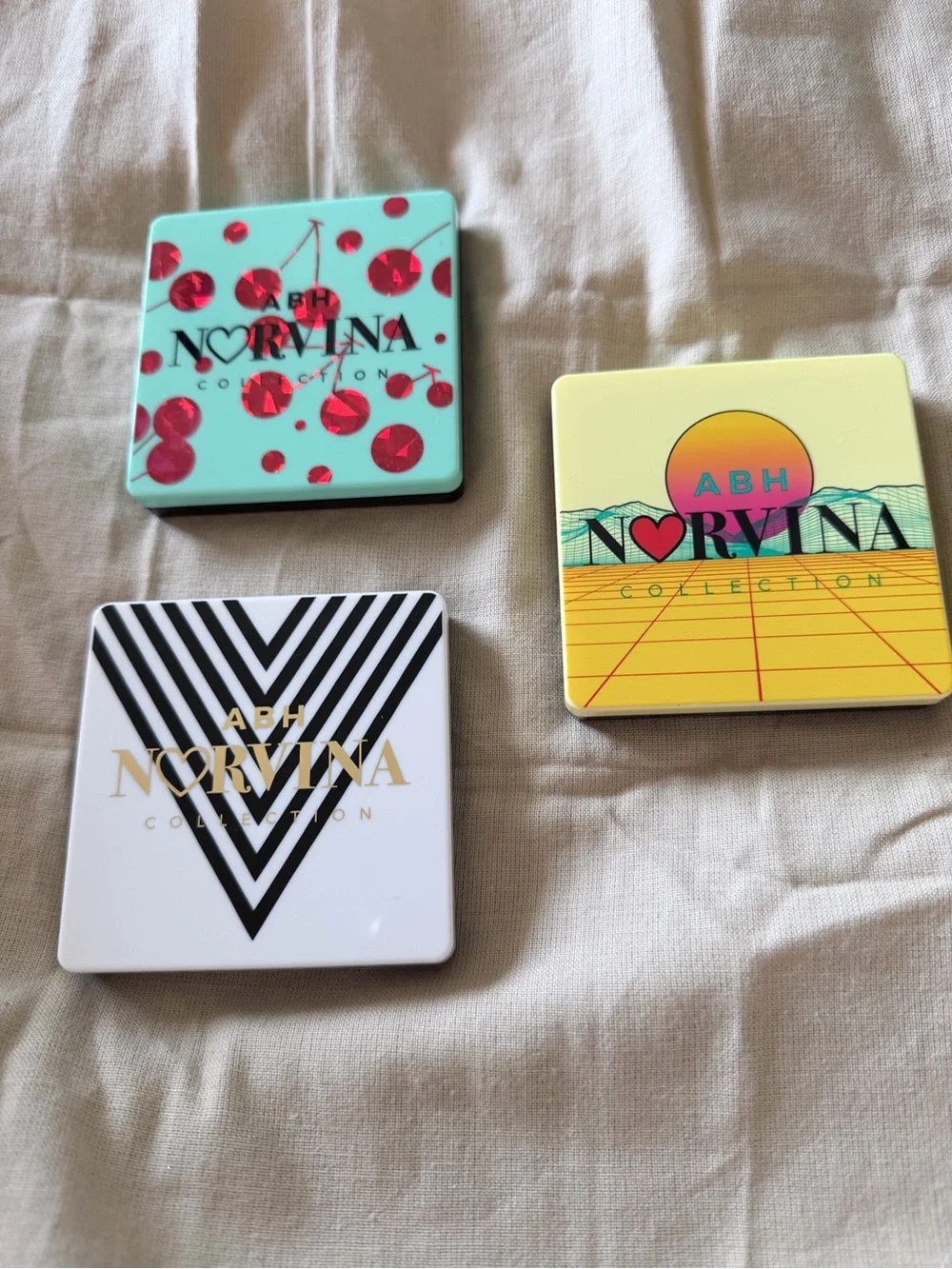 ABH Anastasia Beverly Hills Norvina Mini Pro Pigment Palettes 1,2,&3 bundle